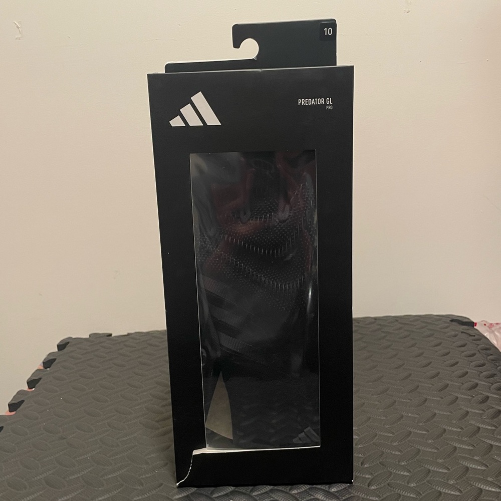 Adidas Predator GL Pro Goalkeeper Soccer Gloves Black IQ4033 Mens Size 10 NEW!